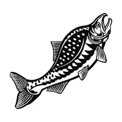 Pink Salmon - American Fishes - Logo Fish