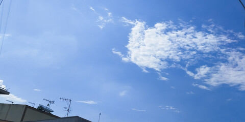Fototapeta na wymiar Blue sky background with white clouds. Nature cloud blue sky and white clouds.