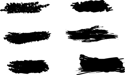 Fototapeta premium Highlighter line black marker strokes lines vector. Grunge freehand watercolor ink pencil marks. Black watercolor hand drawn highlight set. Marker pen highlight strokes. Black marker brush lines. 
