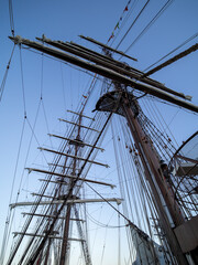 Fototapeta premium ship of the Peruvian Navy visiting la spezia