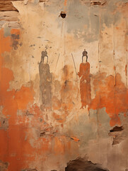 Close-up of ancient Chinese murals
