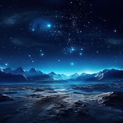 Fototapeta na wymiar The night sky, strewn with millions of stars, creates a magnificent landscape against the backdrop