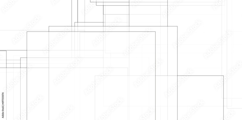 Poster abstract architectural background. white color technology concept geometric line vector background.