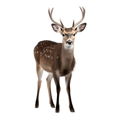 deer looking isolated on white