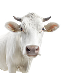 beautiful cow isolated on white