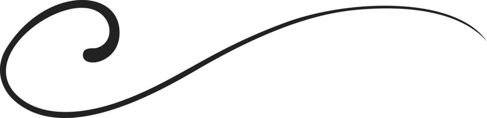 Swash swoop and swish calligraphy sign. Underlines hand drawn stroke