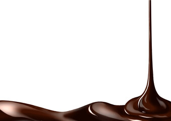 ベクター 上からとろけ落ちるチョコレート バレンタイン