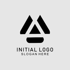 Abstract triangle logo design template