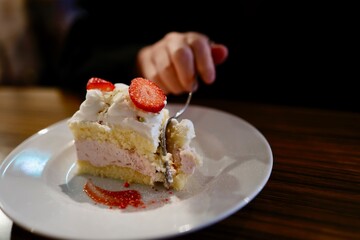 日本のいちごのショートケーキ