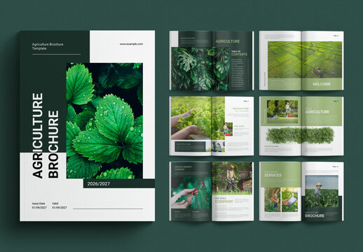 Agriculture Brochure Template Design Layout