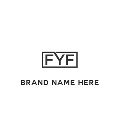 Obraz premium FYF logo. F Y F design. White FYF letter. FYF, F Y F letter logo design. Initial letter FYF linked circle uppercase monogram logo. F Y F letter logo vector design. 