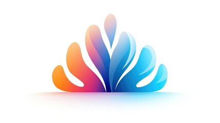 advertising logo on a white and multicolored background