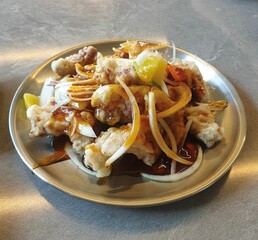 Delicious Korean sweet and sour pork