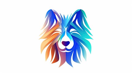 advertising logo on a white and multicolored background