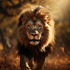 Roaring Majesty: The Angry Lion of the African Savanna