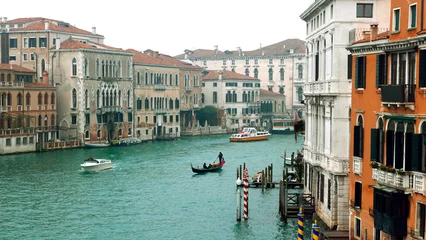 Foto op Canvas Venice in winter. Uncrowded Grand Canal. Looking north-west from Ponte dell'Accademia bridge. © synthetick