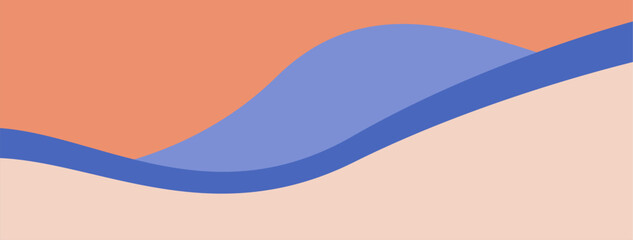 Minimalist soft colors wallpaper using blue and peach tone.