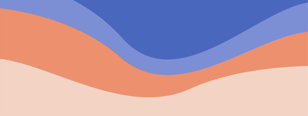 Minimalist soft colors wallpaper using blue and peach tone.