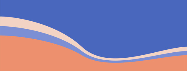 Minimalist soft colors wallpaper using blue and peach tone.