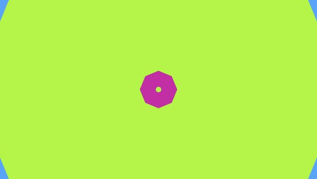 Colorful Abstract Animated Flat Octagons Background Seamless Looping Motion