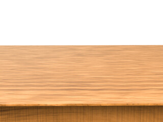 3d rendering Empty wooden table top used for display or montage your products for advertising with transparent background