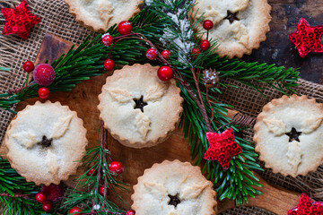 Traditional festive mince pies