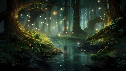 glowing forest