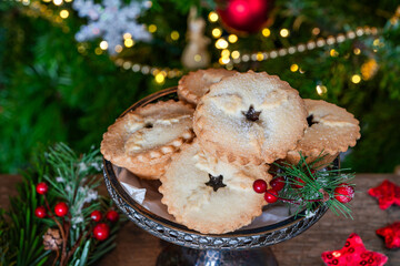 Traditional festive mince pies