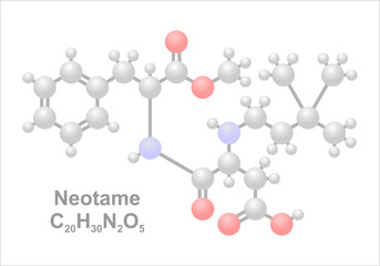 Neotame. Simplified scheme of the molecule.