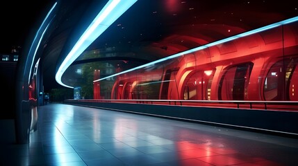 futuristic subway station
