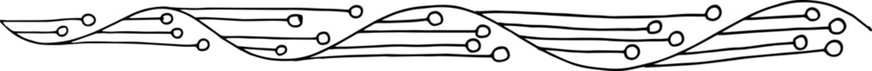 hand drawing doodle page divider border