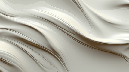 Abstract design of cream swirls with a smooth, fluid texture on a neutral-toned background.