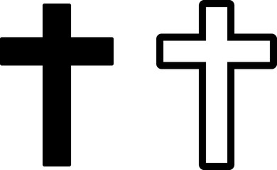 Religion cross icon. Holy Cross Vector Illustration.  Spiritual Symbol.