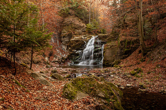 Wodospad Obidza, Beskid Sądecki Obidza Waterfall, Beskid Sądecki