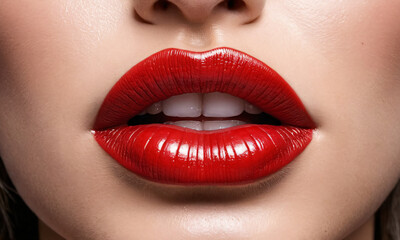Fototapeta premium close up lips