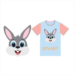 t shirt design, vector bunny design, bunny , animal design, natural design.