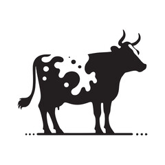 Morning Cow Silhouette Harmony: Sunrise Meadows, Grazing Livestock, and Silhouetted Agricultural Tranquility
