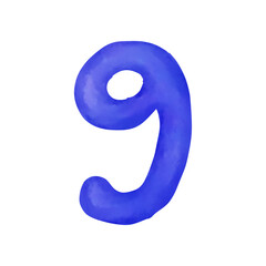 blue number 9