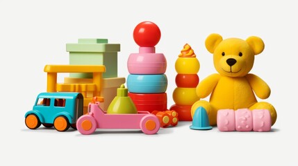Obraz premium Colorful Assortment of Toddler’s Play Toys