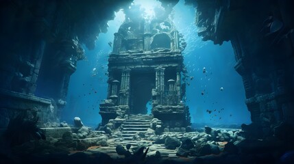 Underwater ruin