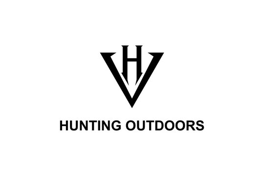 V H initial logo design 