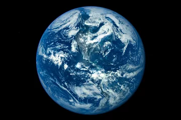 Fotobehang Planet Earth on a dark background. Elements of this image furnished by NASA © Artsiom P