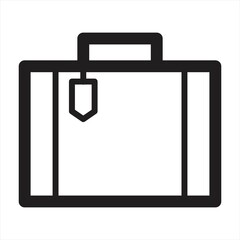 Vacation Travel Vacation concept equipment. Luggage line icon on a white background