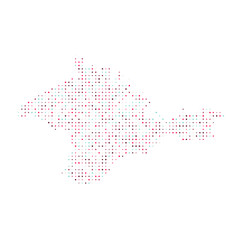 Crimea Silhouette Pixelated pattern map illustration