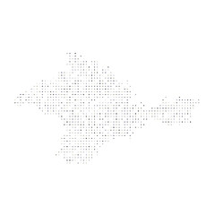 Crimea Silhouette Pixelated pattern map illustration