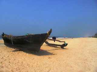 An einem Strand in Goa im süden Indiens