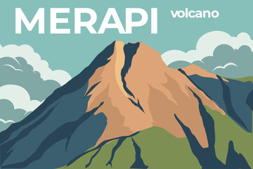 Merapi volcano landscape