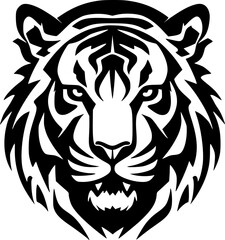 Tiger | Minimalist and Simple Silhouette - Vector illustration