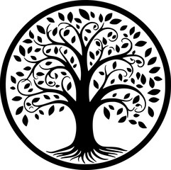 Fototapeta na wymiar Tree - Minimalist and Flat Logo - Vector illustration