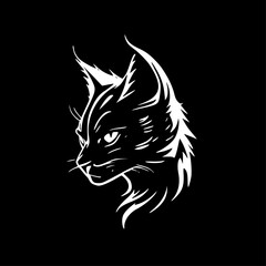 Wildcat | Black and White Vector illustration
